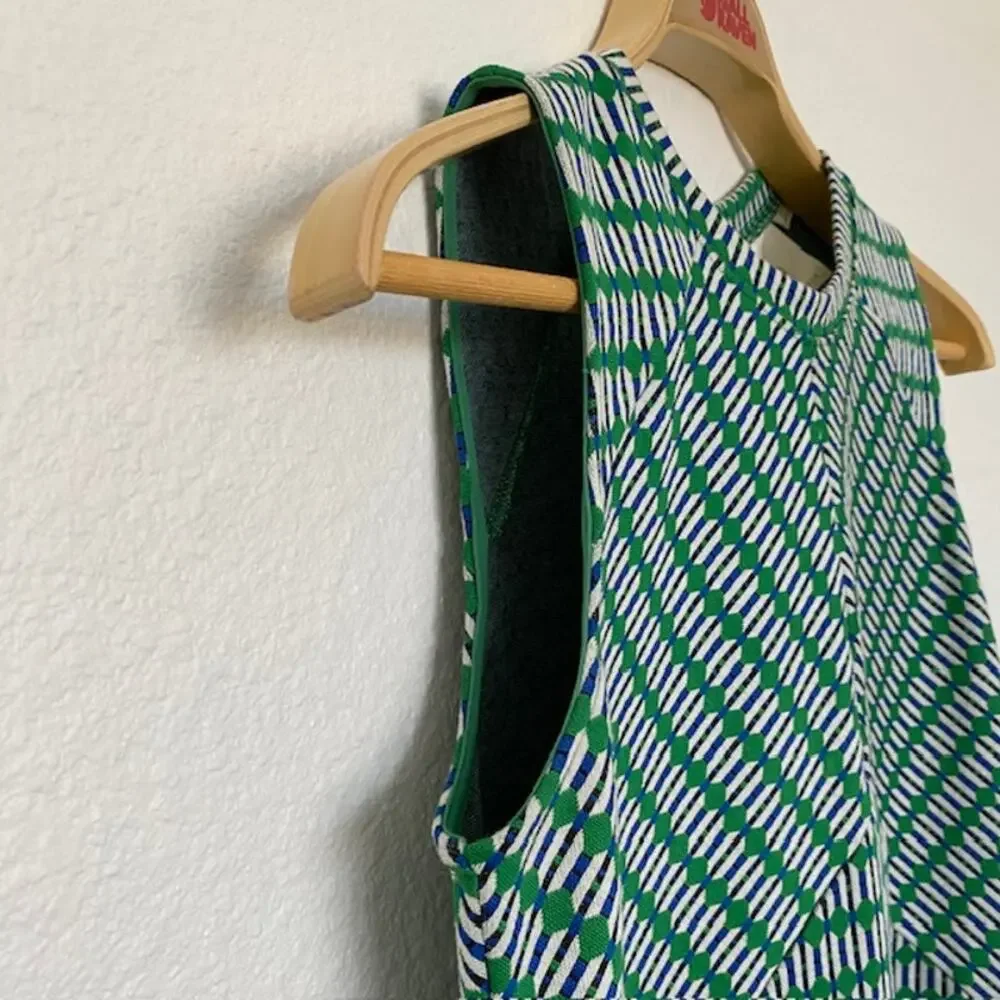 Anthropologie Maeve Dress A-Line Back Zip Sleeveless Jacquard Knit Women Medium - Picture 7 of 16